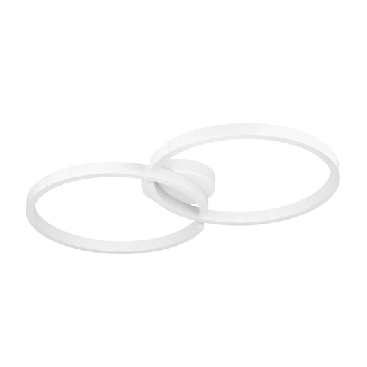 Plafoniera Minimal Amandolo Alluminio Bianco Luce Led Integrato 19,5W