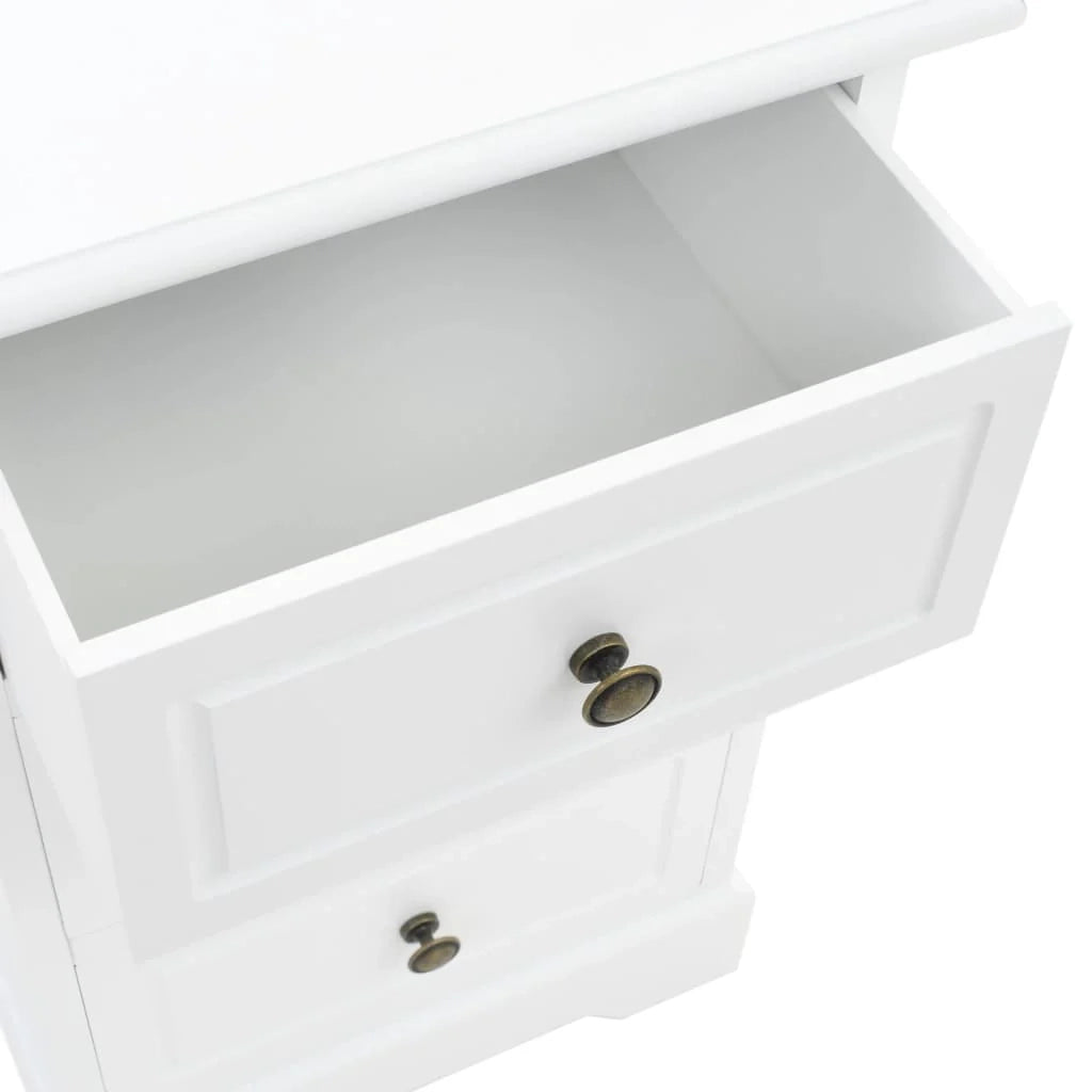 Comodino cassettiera mobile per camera da letto MDF e legno di pino 35 x 32 x 59 cm 1402106