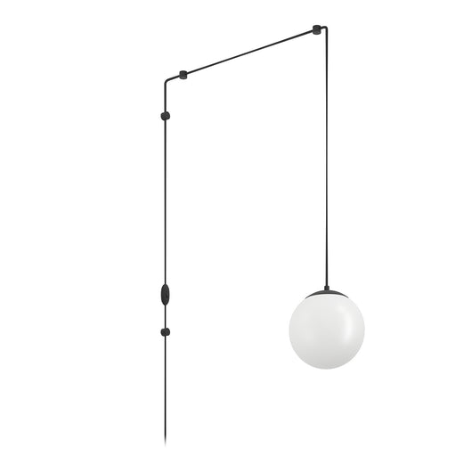 Lampadario A Sospensione Minimal Rondo 3 Acciaio Nero Vetro 1 Luce E27