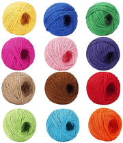 Tessuto di Juta 2mm - 12 pezzi - Tessuto naturale - Tessuto decorativo - Tessuto di Hennep - Adatto per pareti da fotografia - Tessuto decorativo