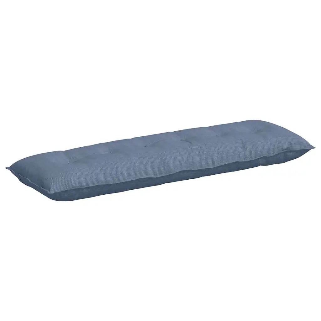 Cuscino per Schiena Blu 160 x 50 cm Tessuto in Cords 42014911