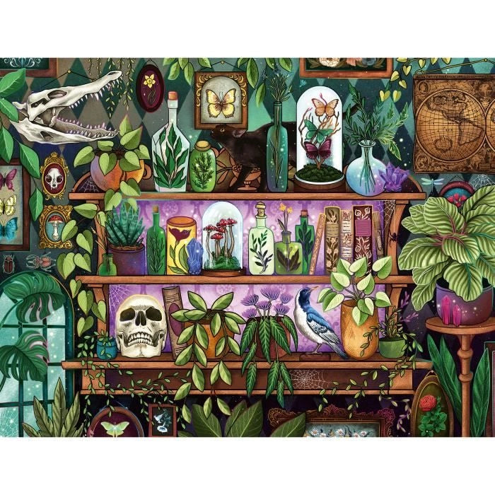 Puzzle da 2000 pezzi, dai 14 anni in su, cianfrusaglie e oggetti da strega, puzzle di qualità premium realizzato in Europa, piante, 12001416