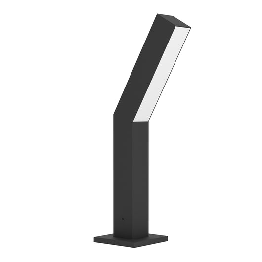 Piantana Esterno Moderna Ugento Alluminio Nero Policarbonato Bianco Led