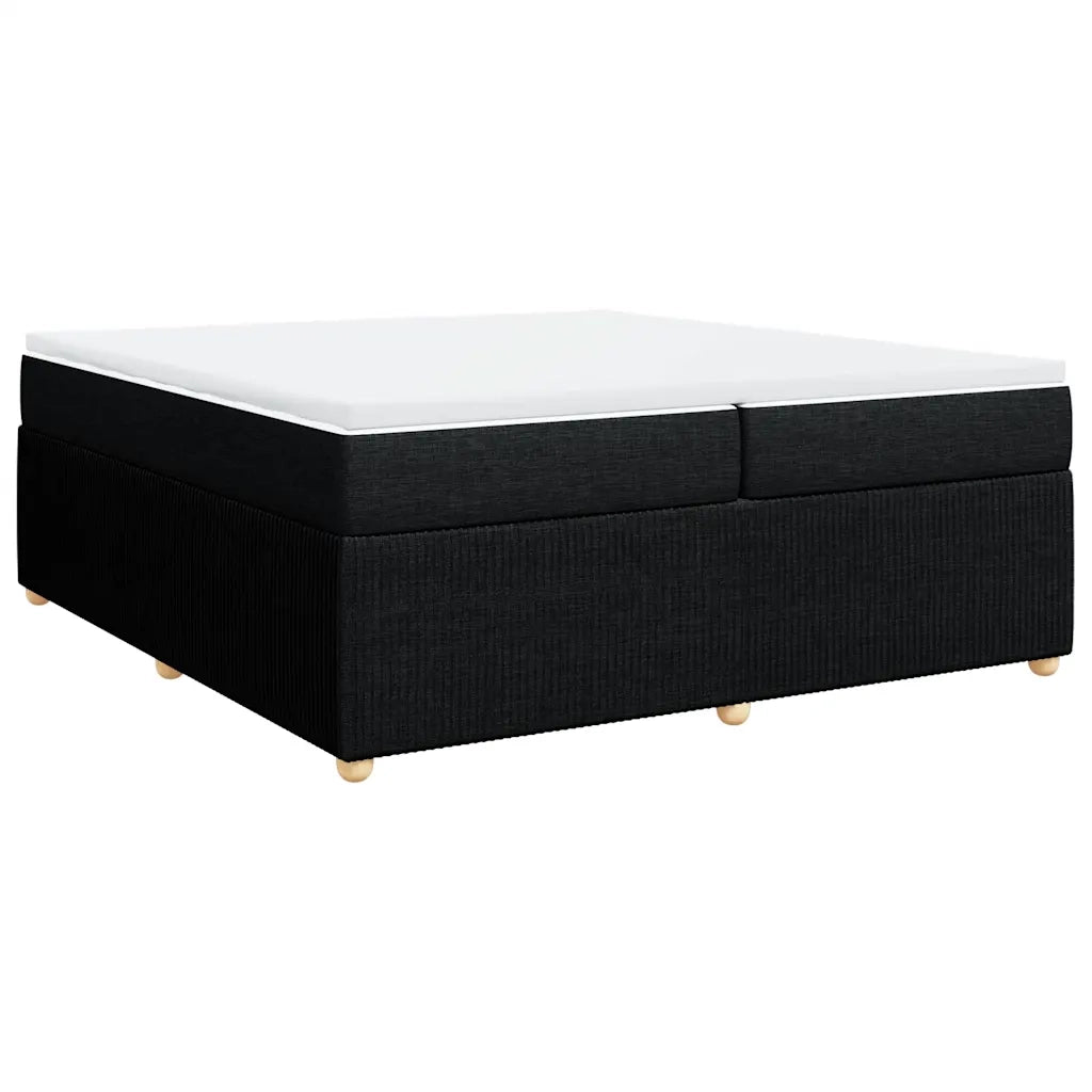 Giroletto a Molle con Materasso Nero 200x200 cm in Tessuto 3285597