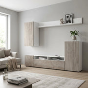 Parete Attrezzata per Soggiorno in Legno Composito cm 210x36 5x170 - WALLACE
