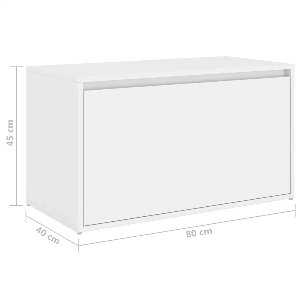 Panca da Ingresso 80x40x45 cm Bianca in Truciolato
