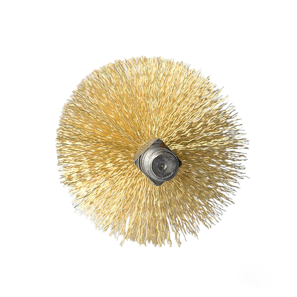 SCOVOLO TONDO ATTACCO FILETTATO 12MA Ø140 mm PULIZIA STUFA CANNA FUMARIA CEBO