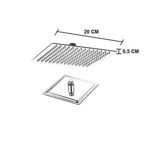 Soffione doccia in acciaio inox cromato anticalcare e girevole