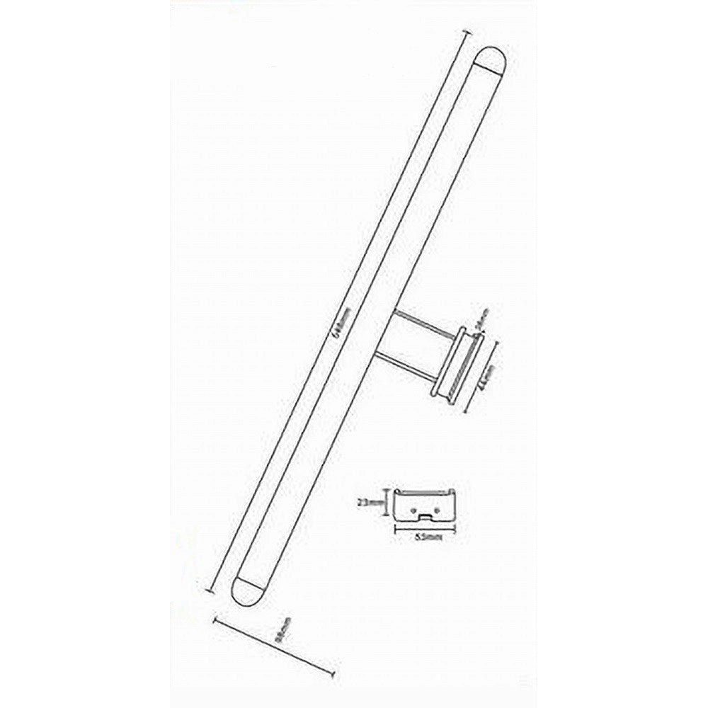 Trade Shop - Lampada Led Da Specchio 12w Applique Tripla Colorazione 6500k 4000k 3000k F05-3c -