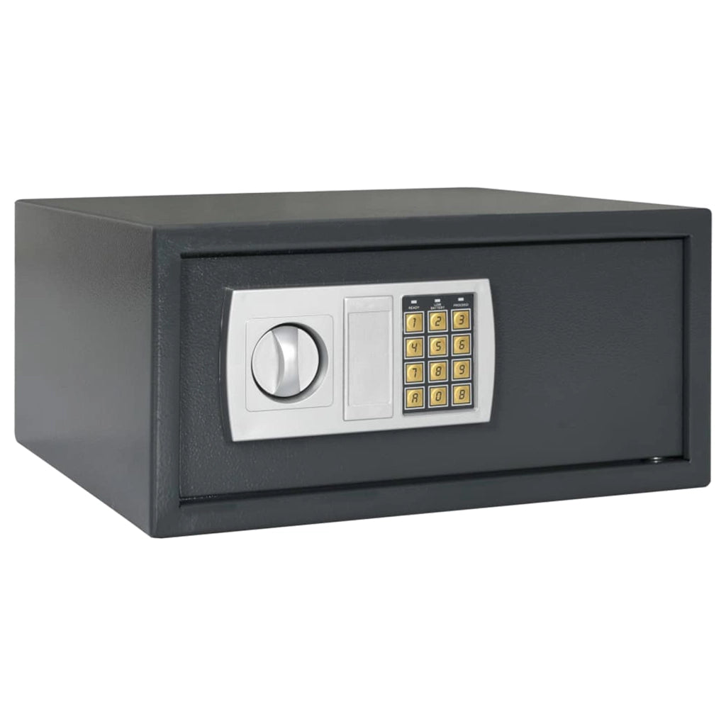 Cassa Digitale Elettronica Grigio Scuro 42x37x20 cm Acciaio