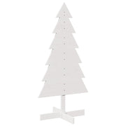 Albero di Natale | Decorazioni natalizie Decorativo Bianco 120cm Legno Massello di Pino
