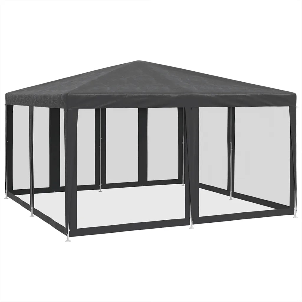 Tenda per Feste con 8 Pareti in Rete Antracite 4x4 m in HDPE 4010064