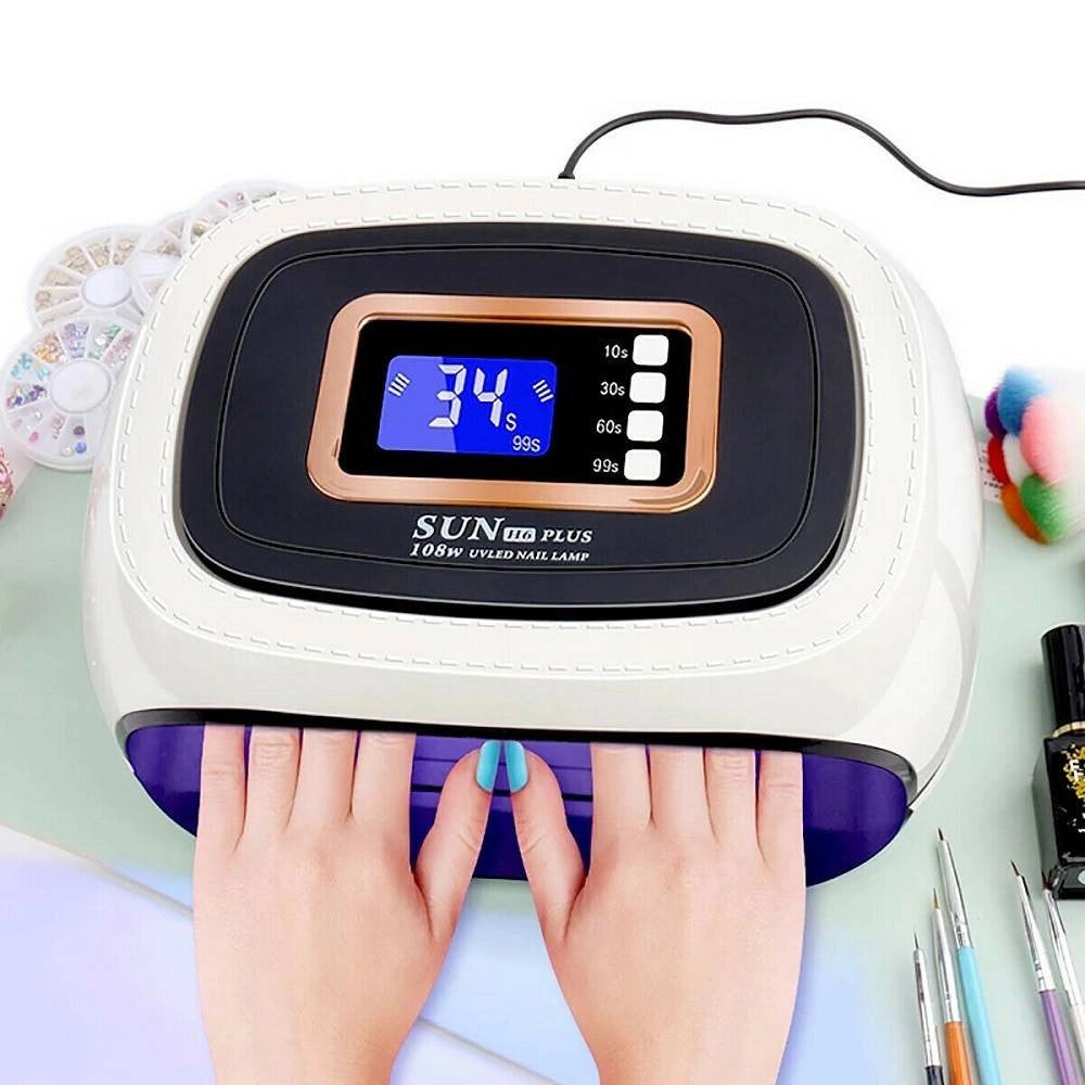 Trade Shop - Lampada Unghie Uv Led Fornetto Unghie Nail Art Nail Lamp 108w 42 Led Sun H6 Plus -