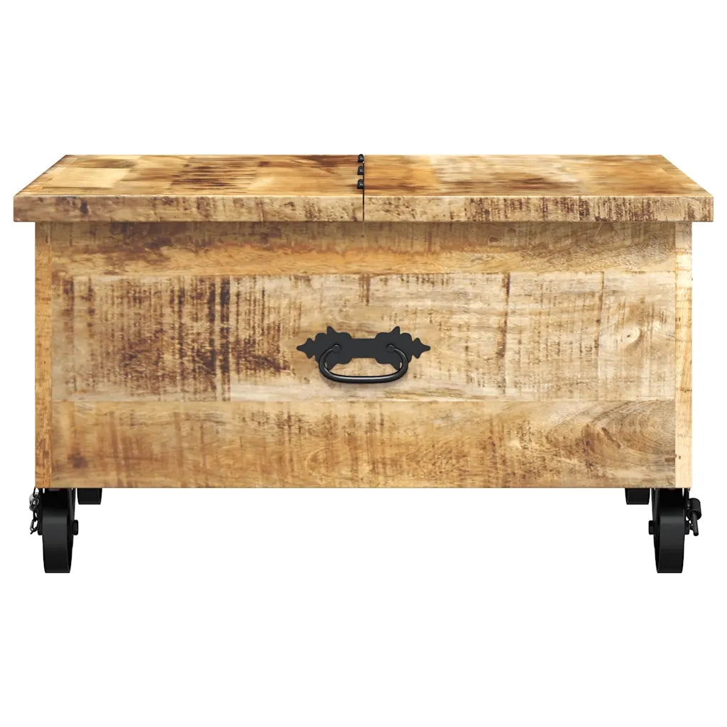 Tavolino da Salotto in Legno di Mango Grezzo 70x70x40 cm cod mxl 49694