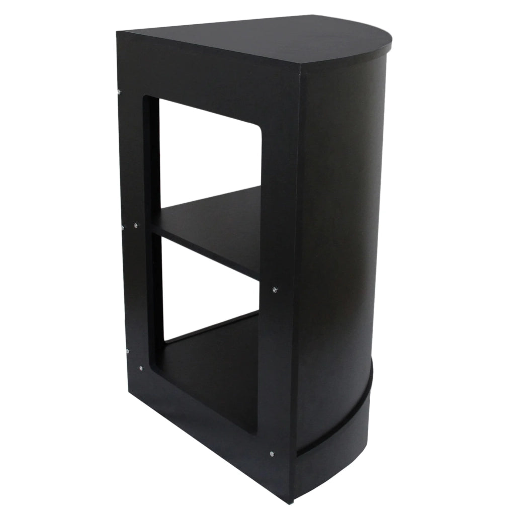 Bancone Angolare CM60 Nero – MDF con 2 Ripiani Interni