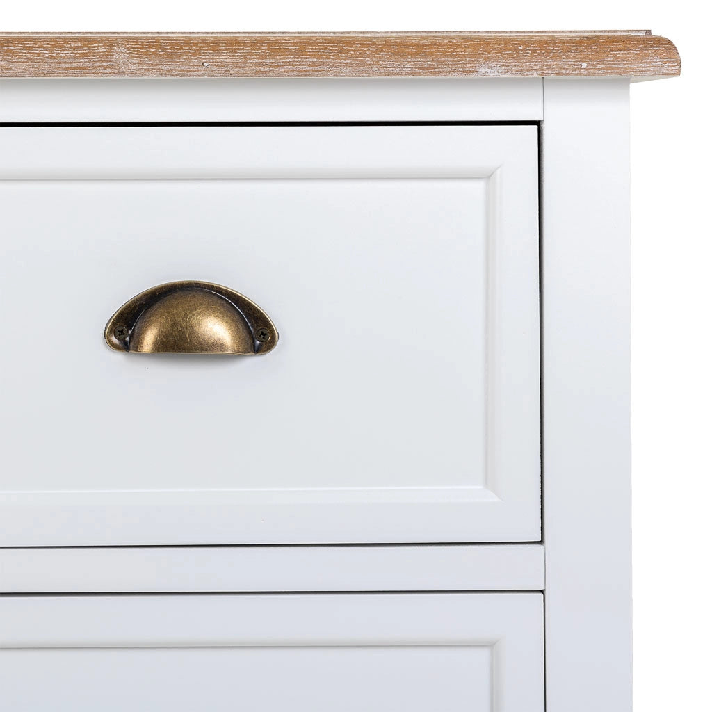 Cassettiera in legno bianco 80x40x80h