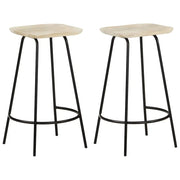 Sgabelli da Bar 2 pz in Legno Massello di Mango cod mxl 61907