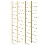 Portavini da Parete per 36 Bottiglie 2 pz Oro in Ferro CFW6015260