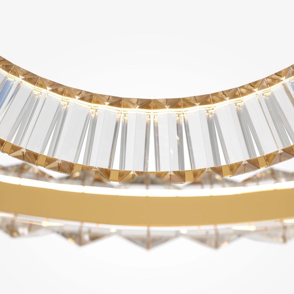 Maytoni Lampadario moderno Krone 1 luce LED integrato oro metallo cristallo