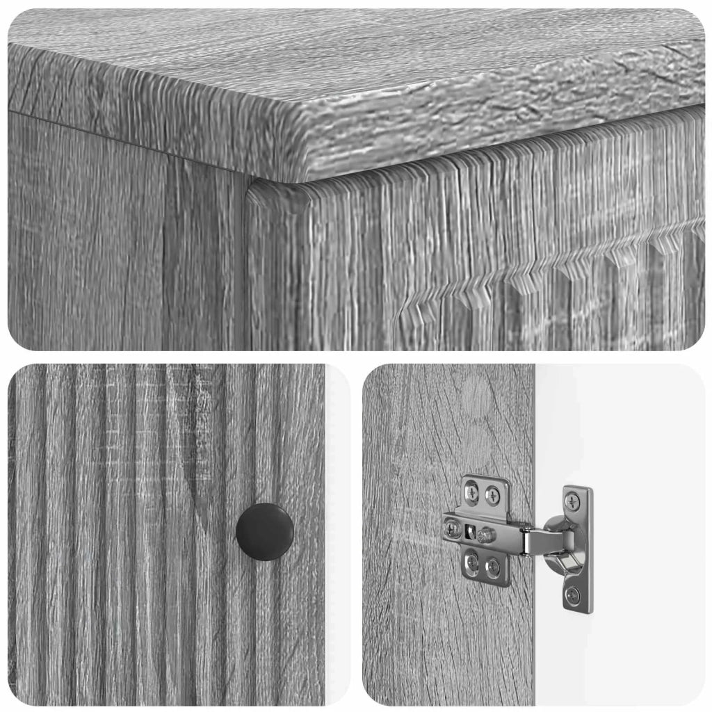 Set di Armadi da Bagno da 2 Pezzi EDE Sonoma grigio 3417582