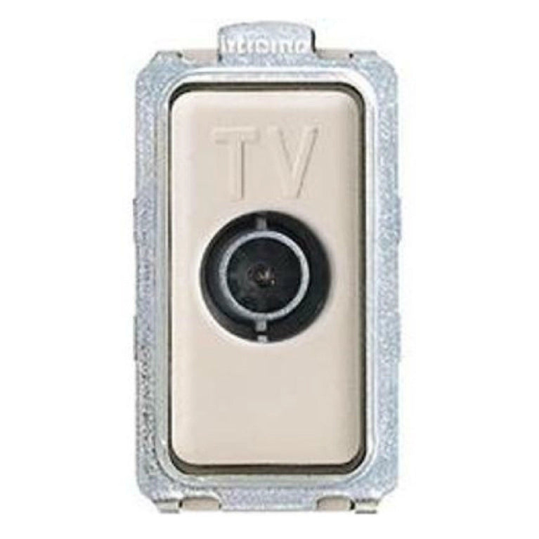 Presa antenna tv bianca passante serie bticino magic 5173p