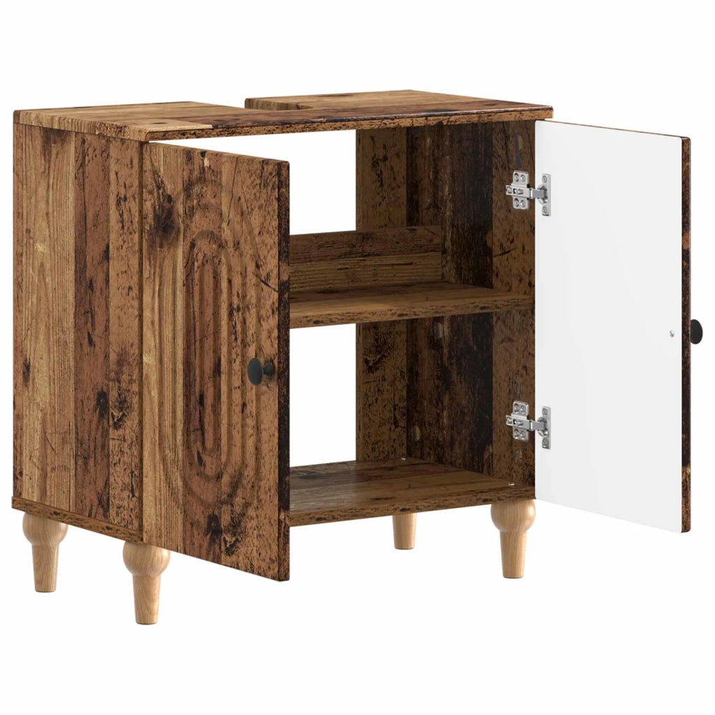 Armadio per Lavabo da Bagno ALKMAAR Legno antico 896133