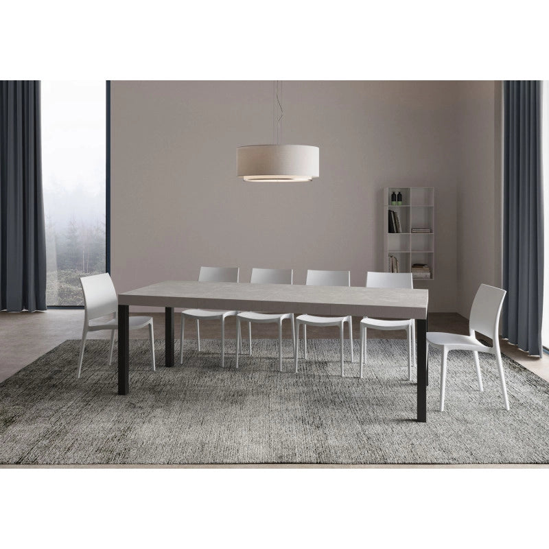 Tavolo allungabile 140/400x90 cm Everyday Premium telaio Antracite - Cashmere