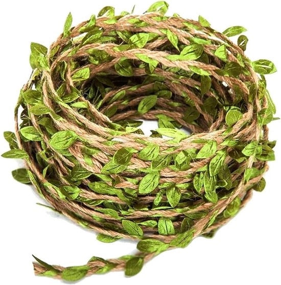 Tessuto di Juta per Decorazione di Festa - 10m con Foglia per Decorazione di Giardino