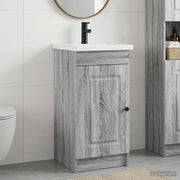 Mobile da bagno con lavabo Sonoma grigio 42 x 40 x 84,5 cm 890000