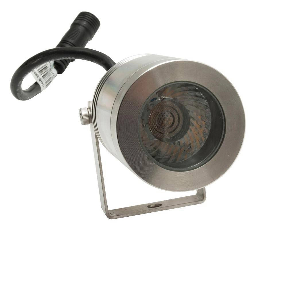 Trade Shop - Mini Faretto Led 24v Ip68 Rgb 4000k Staffa Orientabile 8w Dmx Rgbw Luce Giardino -