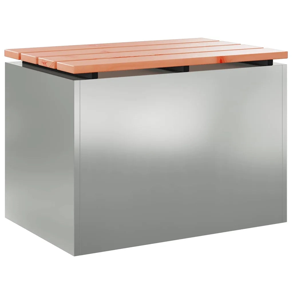 Panchina da giardino Argento 60 x 40 x 43 cm Acciaio zincato 874896