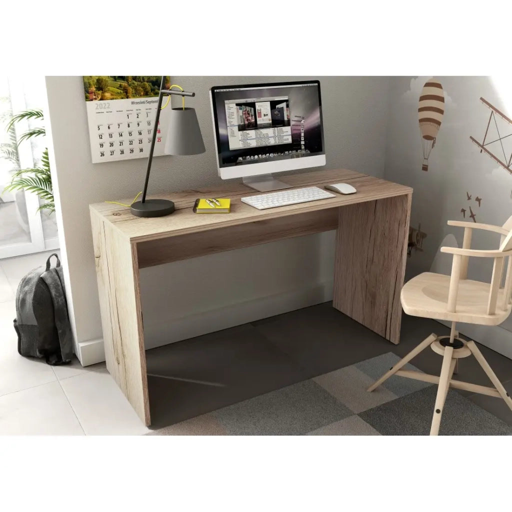 Scrivania colori rovere MELTO 130 cm – Stile moderno, compatto e ideale per camera da letto o telelavoro