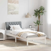 Struttura del Letto Bianco e grigio chiaro 75 x 190 cm