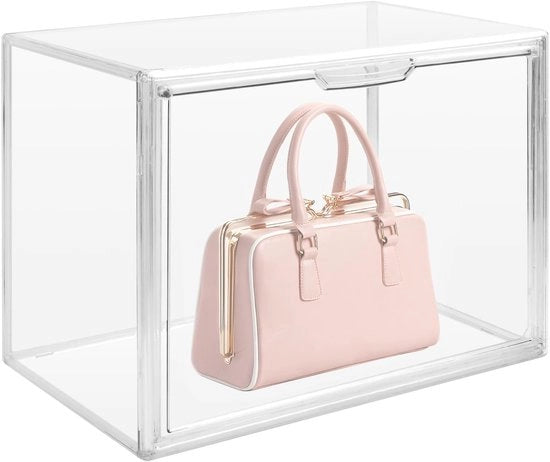 Organizzatore di cosmetici in acrilico, cassetti trasparenti, 36 x 22 x 27 cm, organizzatore chiuso, grande, per borse, libri, giocattoli