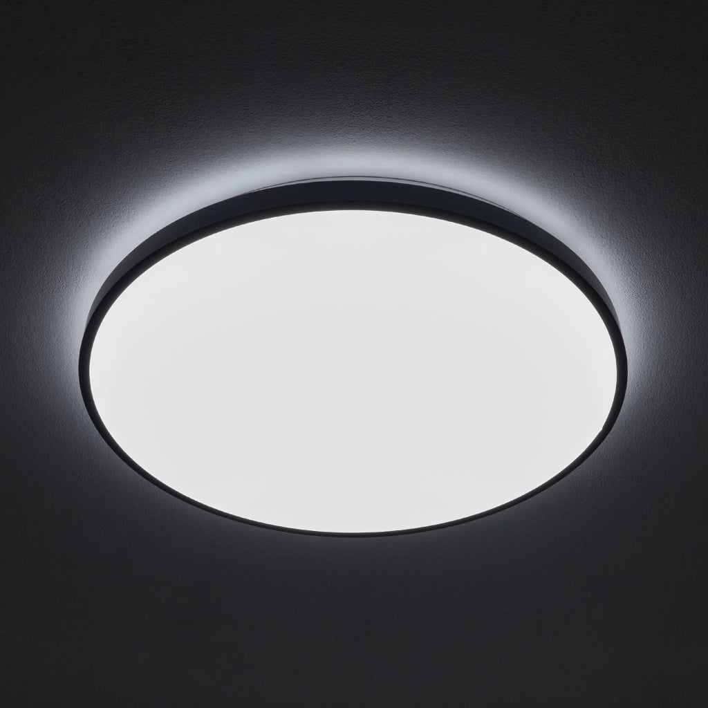 Plafoniera bagno tonda 49cm LED 32W 4000K nera Nowodvorski