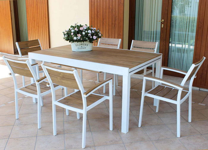 Poltrona Cayman 56x58x85 h cm in Alluminio Bianco