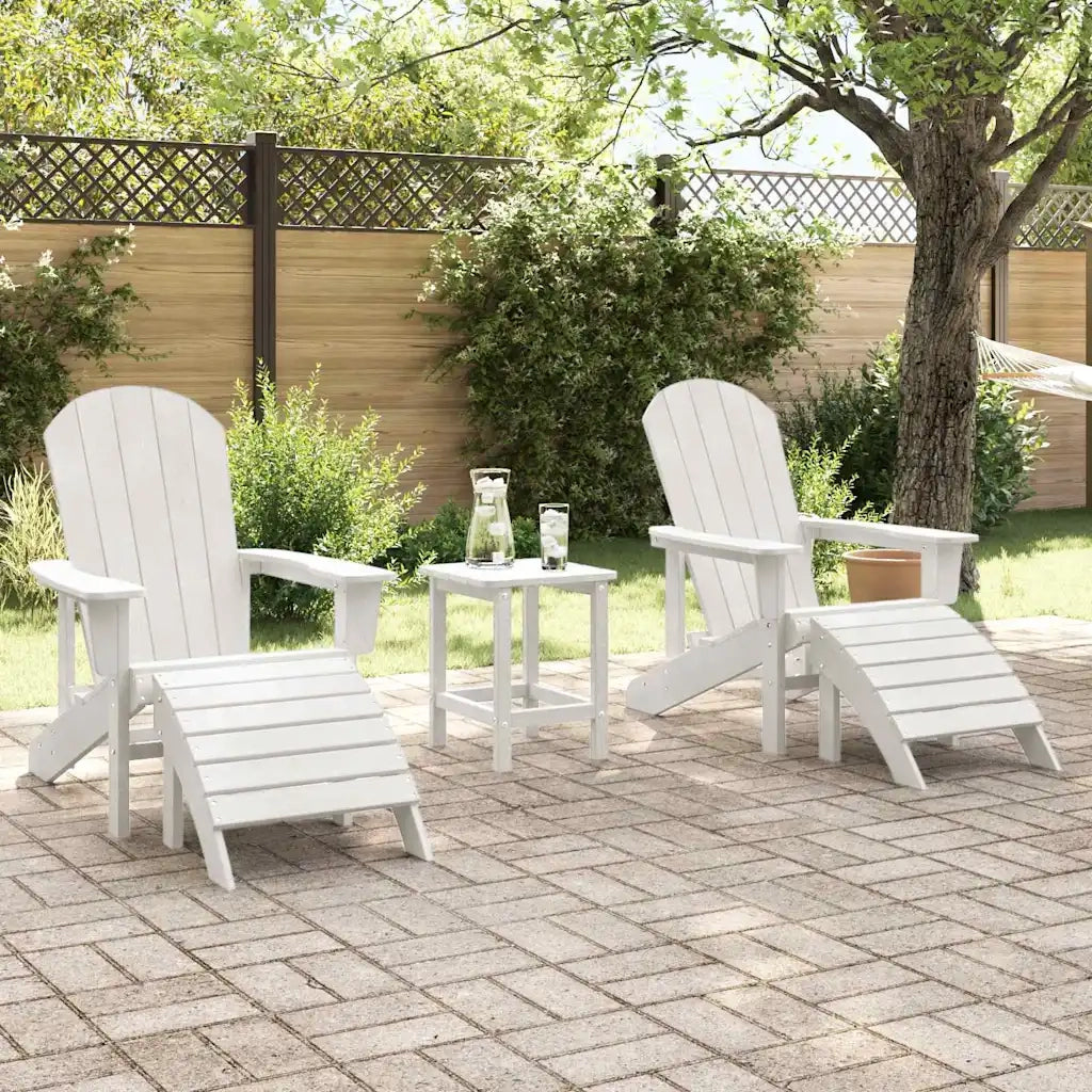 Sedia da Giardino 3 pcs Bianco Polietilene 3335846