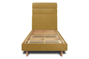 Letto 90x190 cm con testiera in linea - Tessuto Tela opaca