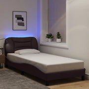 Giroletto con LED senza Materasso Hvar Marrone Scuro 90x200 cm 3213679