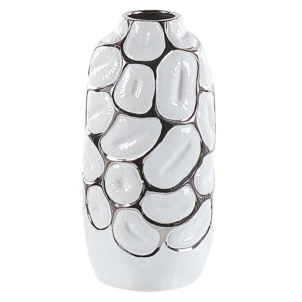 Vaso per fiori in gres porcellanato bianca 28 cm Accessorio per la casa Pezzo d'Stile glamour