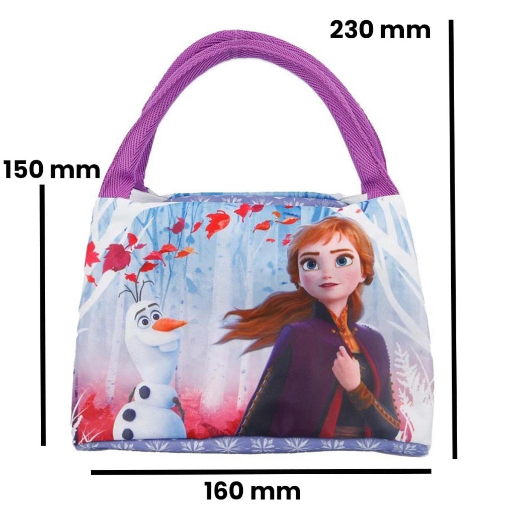 Borsa Termica per la Colazione con Comode Maniglie e Chiusura con Cerniera Viola Frozen