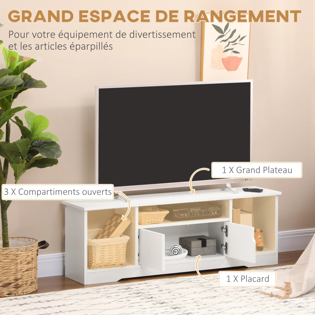 Mobile TV Design Contemporaneo ¨C Zephmum ¨C Bianco 120x30x41 cm