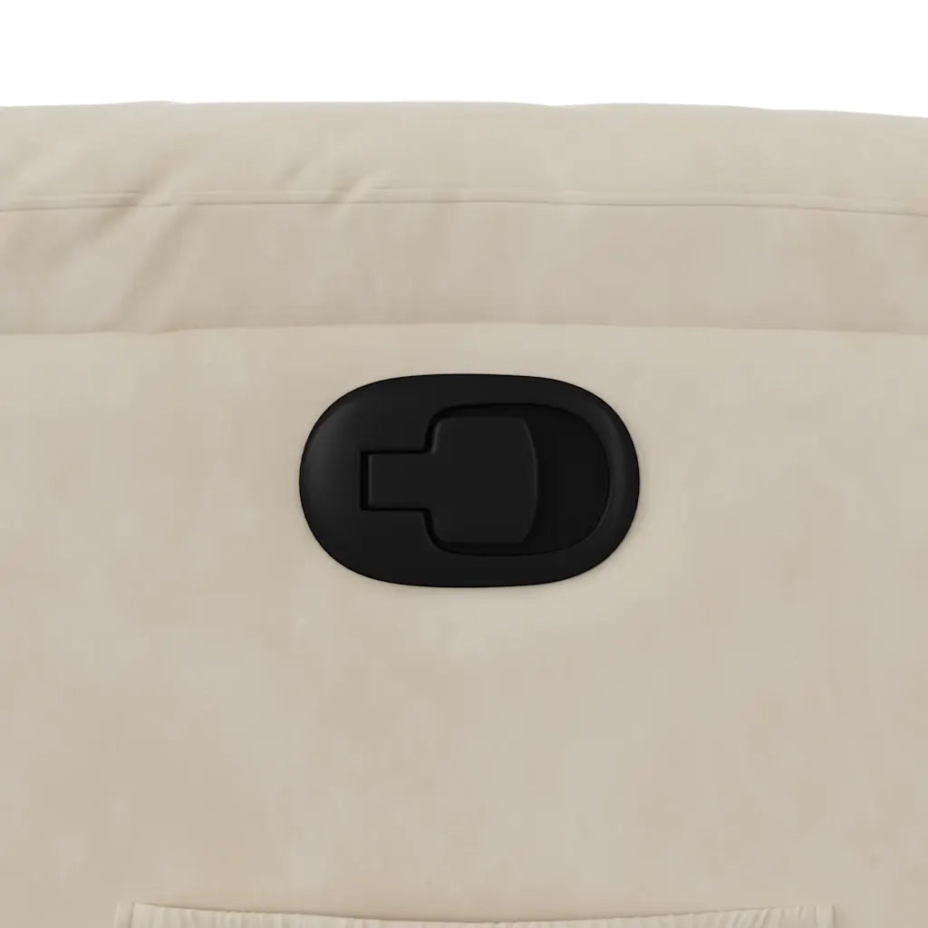 Poltrona Reclinabile Beige in Tessuto di Microfibra 373454