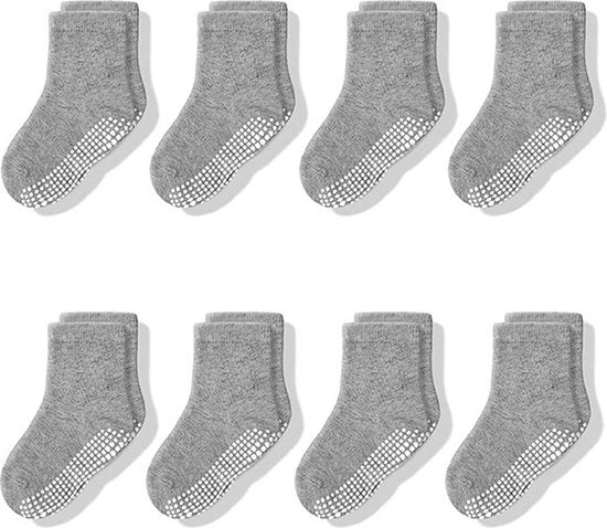 Calze Antiscivolo per Bambini - Età 3-5 anni - Calze Antiscivolo per Bambini - Calze con Grip per Bambini - Calze in Cotone Puro - Modello ABS - Calze per Ragazze da 3 a 5 anni - Salute e Sicurezza