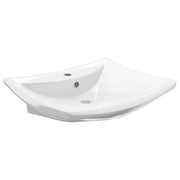 Lavabo-Lavandino Ceramica Lusso Rettangolare Foro di Trabocco e Foro Rubinetto