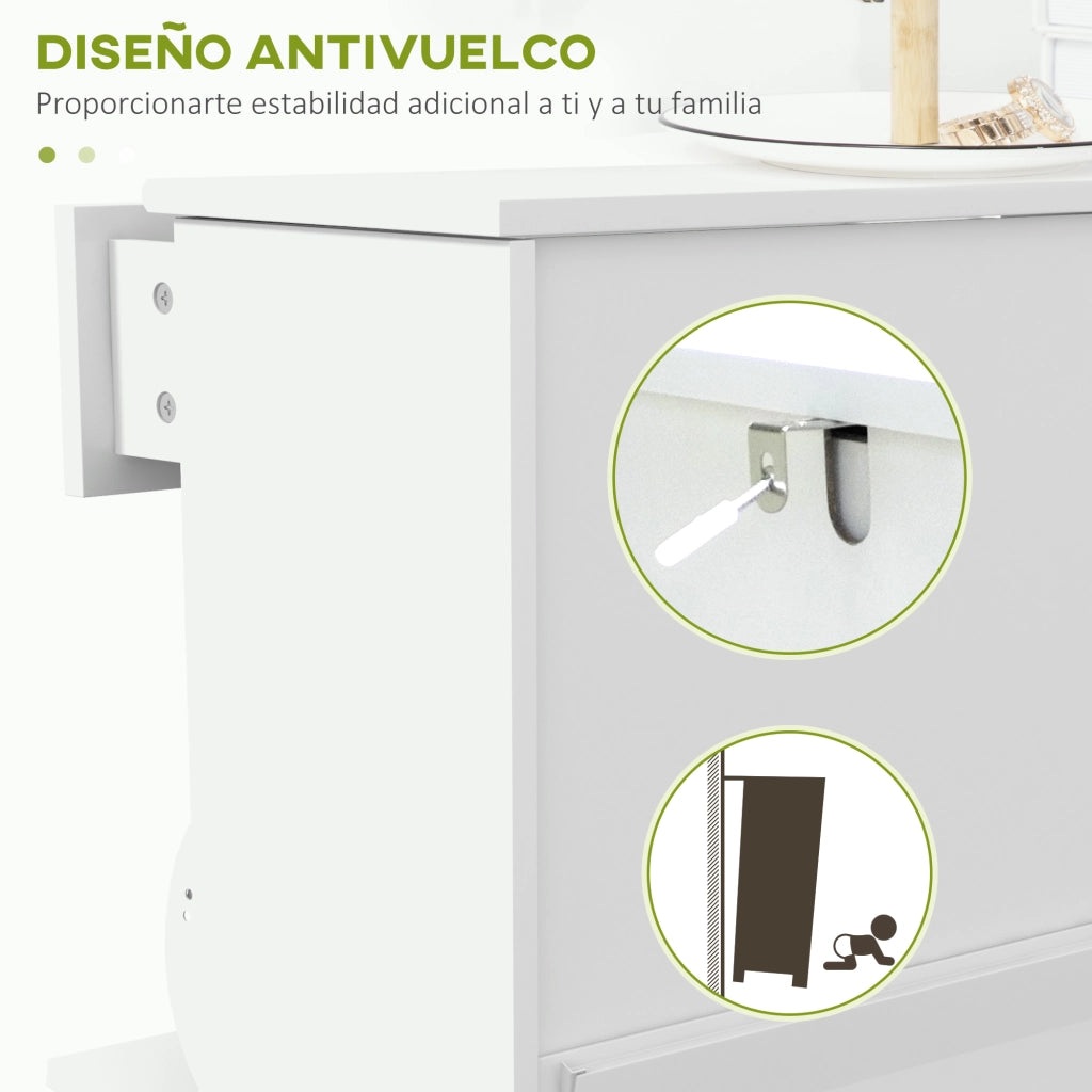 Scarpiera Salvaspazio con 2 Ante e 1 Cassetto ¨C Xylo ¨C Bianco 60x23,5x98,5 cm