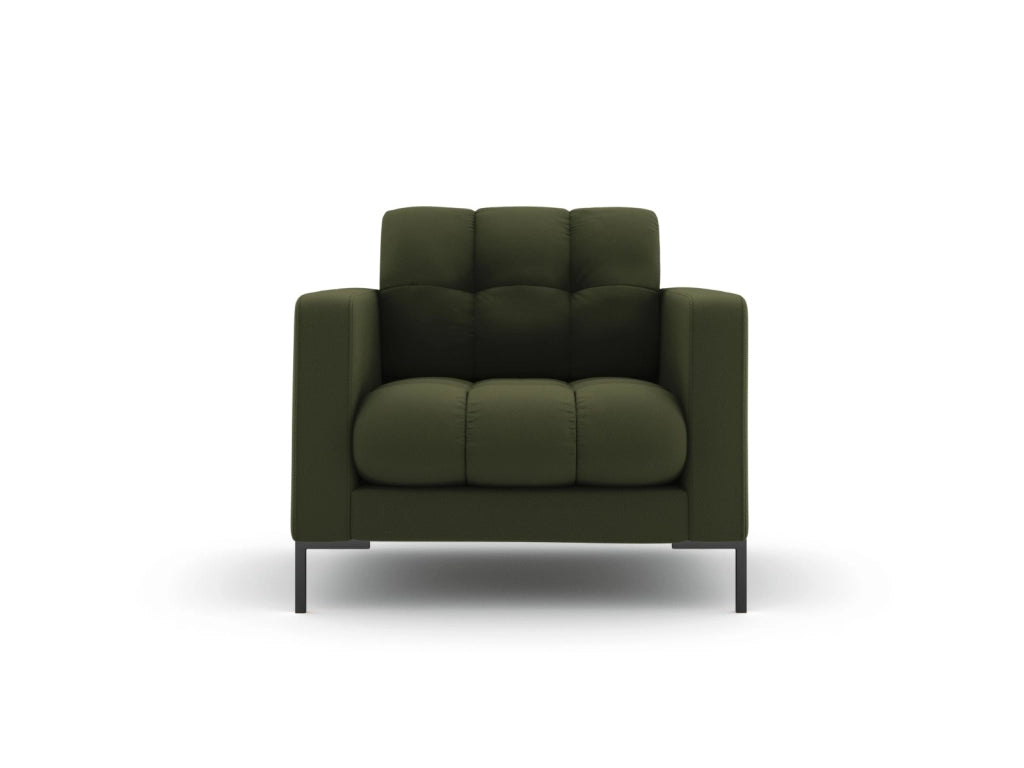 Cosmopolitan Design - Poltrona "Bali" in tessuto strutturato verde 
