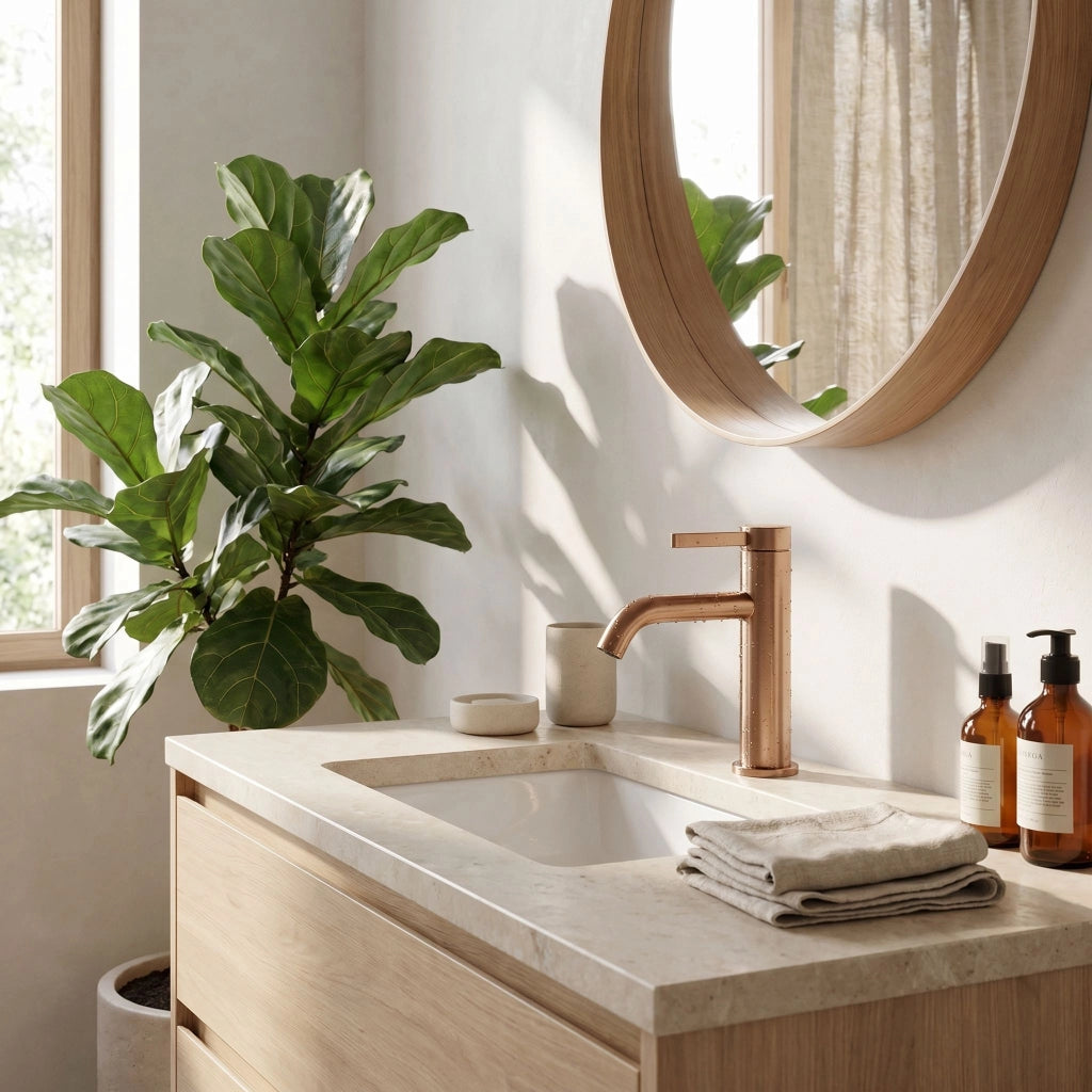 Rubinetto Da Bagno Rea Rivo Brush Copper