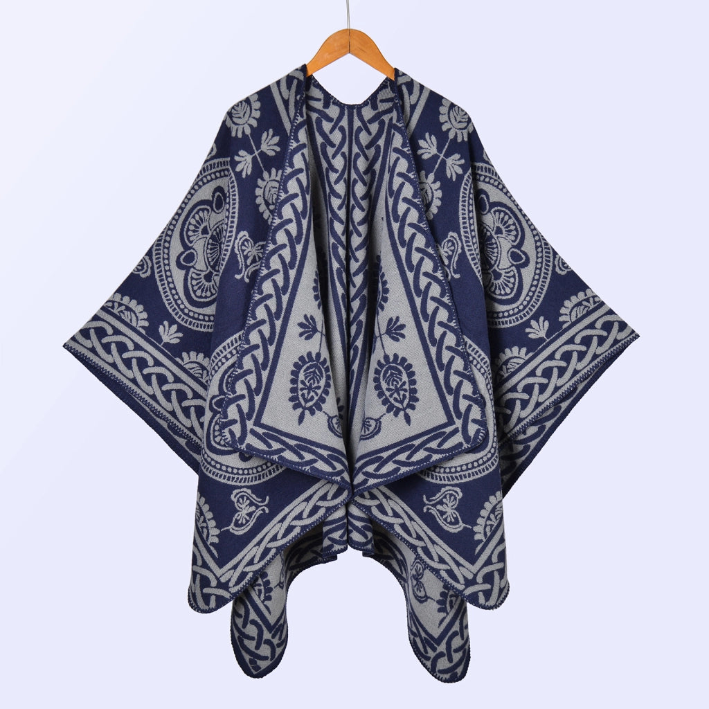 Sciarpe, scialli e mantelle calde da donna in jacquard di cashmere spesso, in stile europeo e americano, per autunno e inverno.
