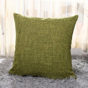 Sacco di lino per cuscini - 2-pack - 45x45cm - Sacco per cuscini all'aperto - Decorazione per la casa - Con chiusura a cerniera invisibile - Adatto per divano letto, ufficio - Verde